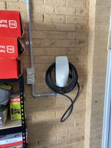 Tesla wall connector installed by Saunders Electrical Group, Hills District