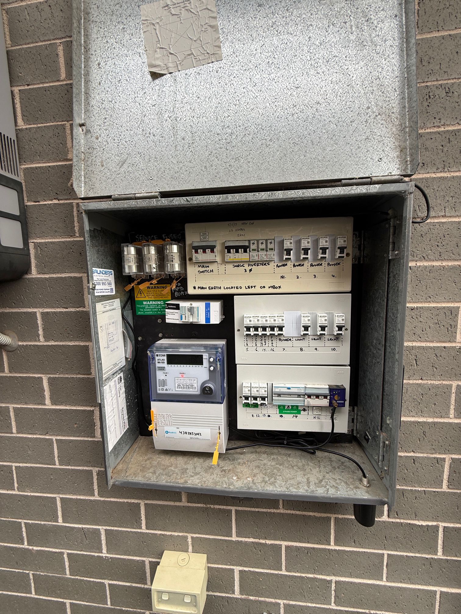 Switchboard with Type A RCBOs after upgrade, North Kellyville